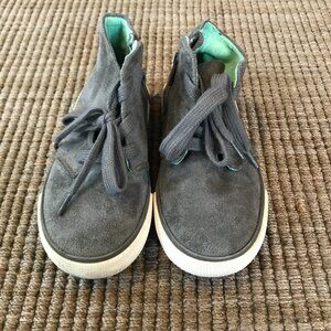 Cat & Jack High Top Kids Faux Suede Lace Up Shoe, with side zipper C9